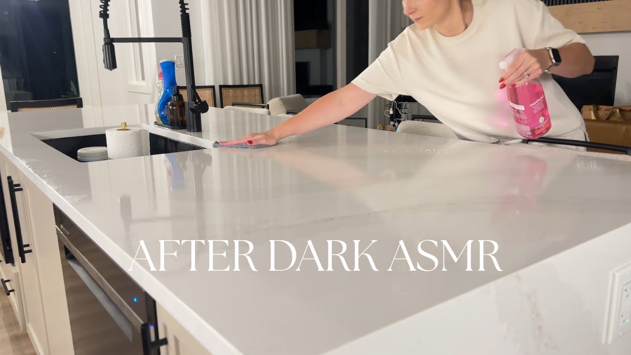 ASMR After-Dark Kitchen Reset | Calm Night Cleaning (No Music)
