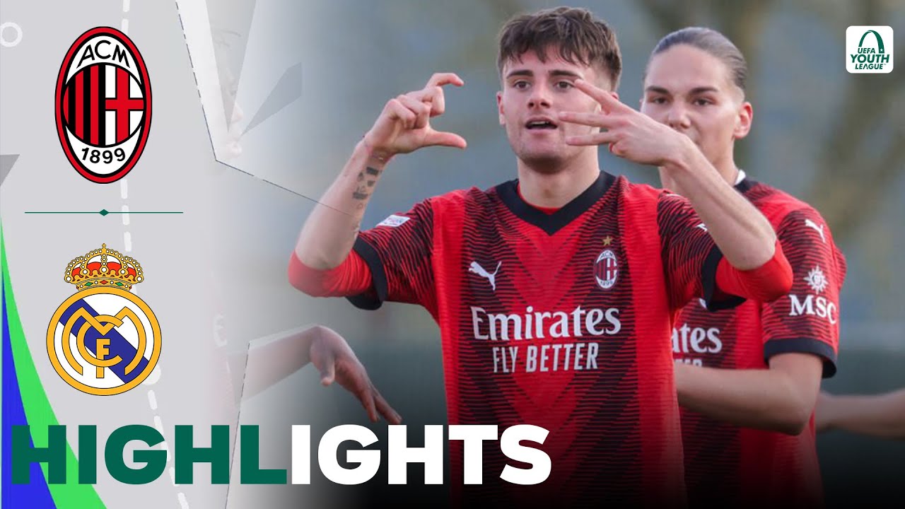 Milan vs Real Madrid | Highlights & Penalty Shootout | UEFA Youth League Quarter Final 13-03-2024