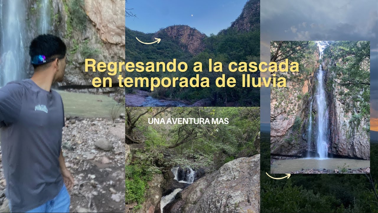 Ahora una aventura en la cascada esta vez si tiene agua 