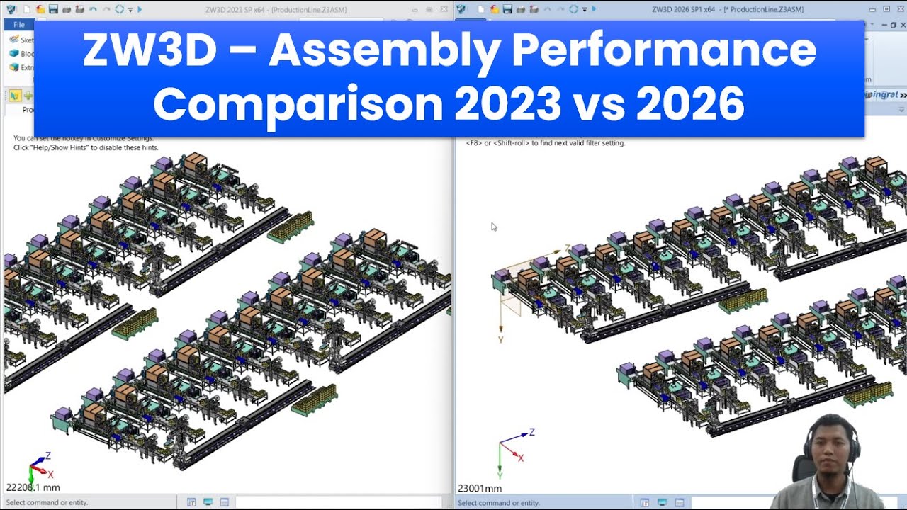 ZW3D - Assembly Performance Comparison 2023 vs 2026