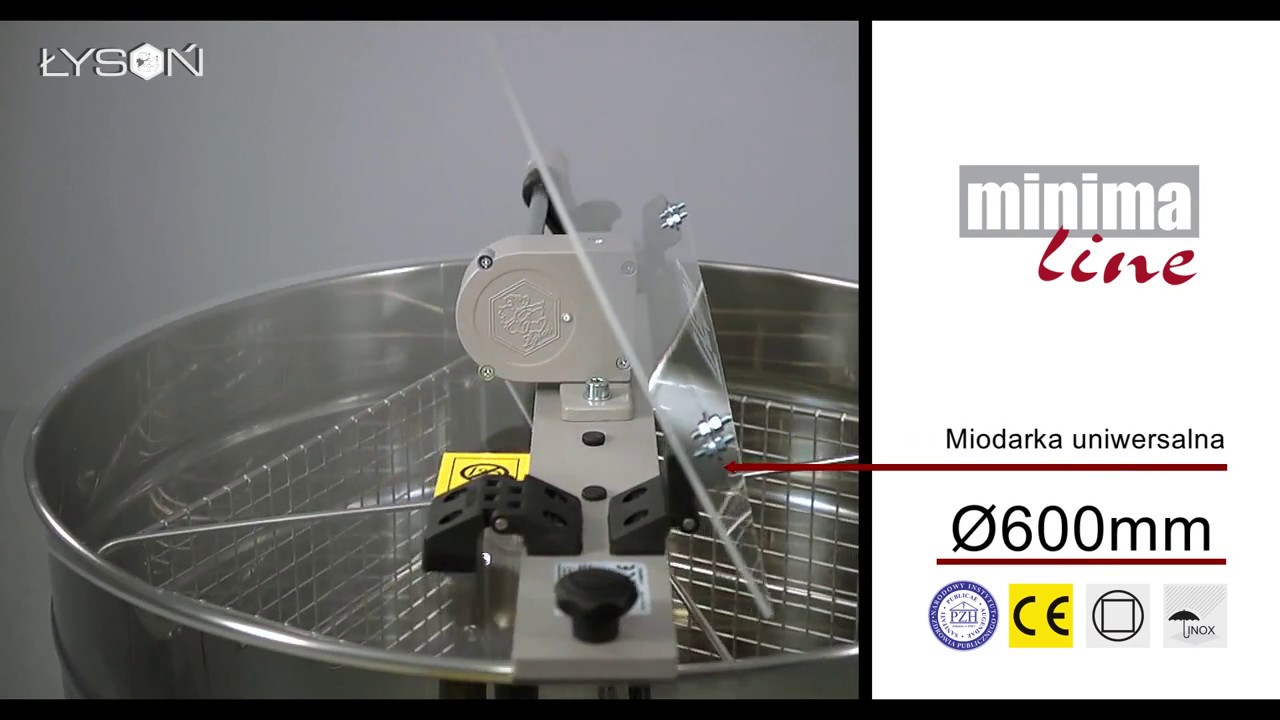 Miodarka 4-plastrowa diagonalna ręczna 600mm MINIMA