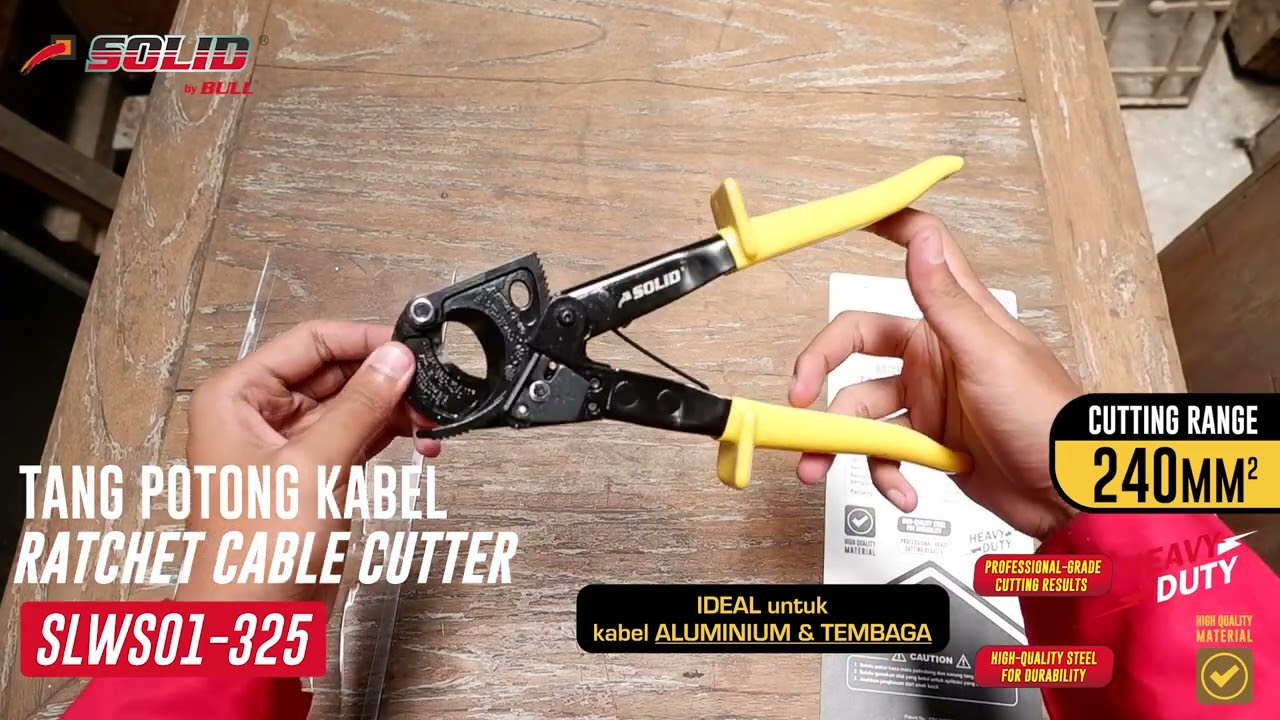 Solid SLWS01 325 tang potong kabel ratchet Cable cutter