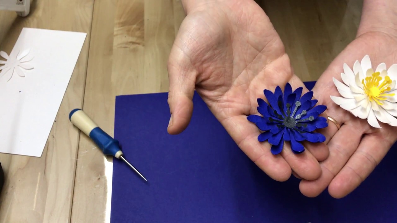 How to make a daisy paper flower using SIZZIX BigShot Machine and BIGZ die