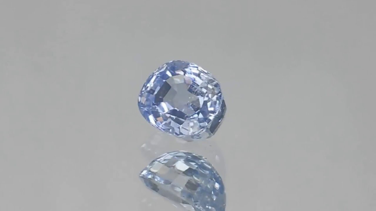 3.80-Carat VVS-Clarity Unheated Pastel Blue Sapphire (GIA)