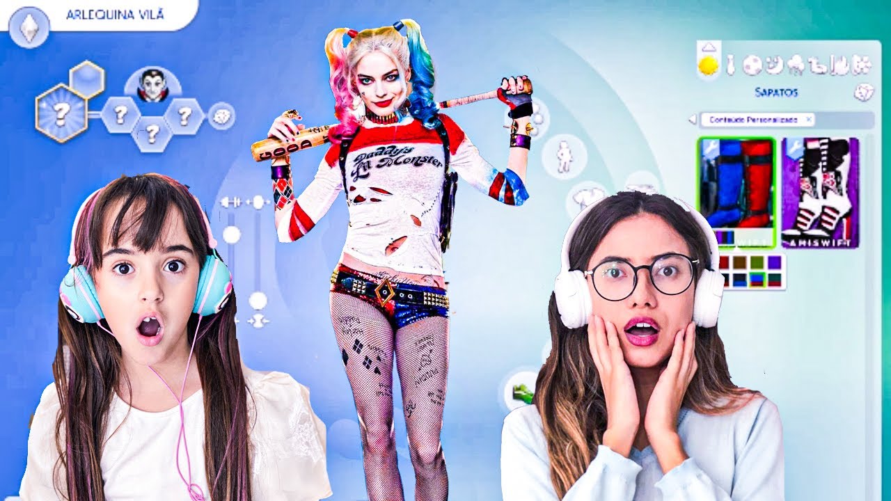 FIZEMOS A ARLEQUINA NO THE SIMS 4 - BELINHA GAMES