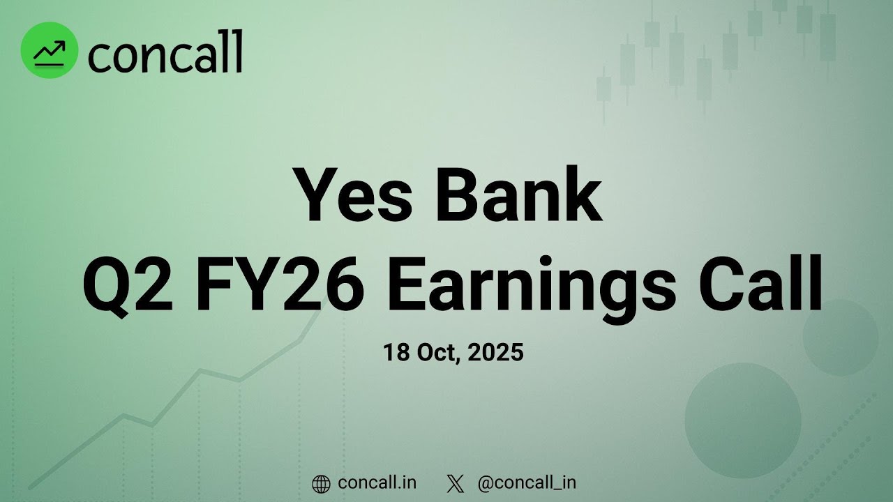 Yes Bank Q2 FY26 Earnings Conference Call