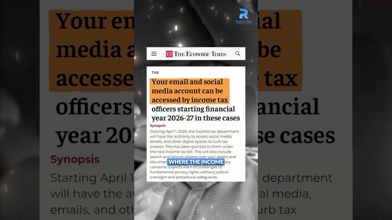 Tax Officer Can Access Your Social Media Accounts: Law 2026