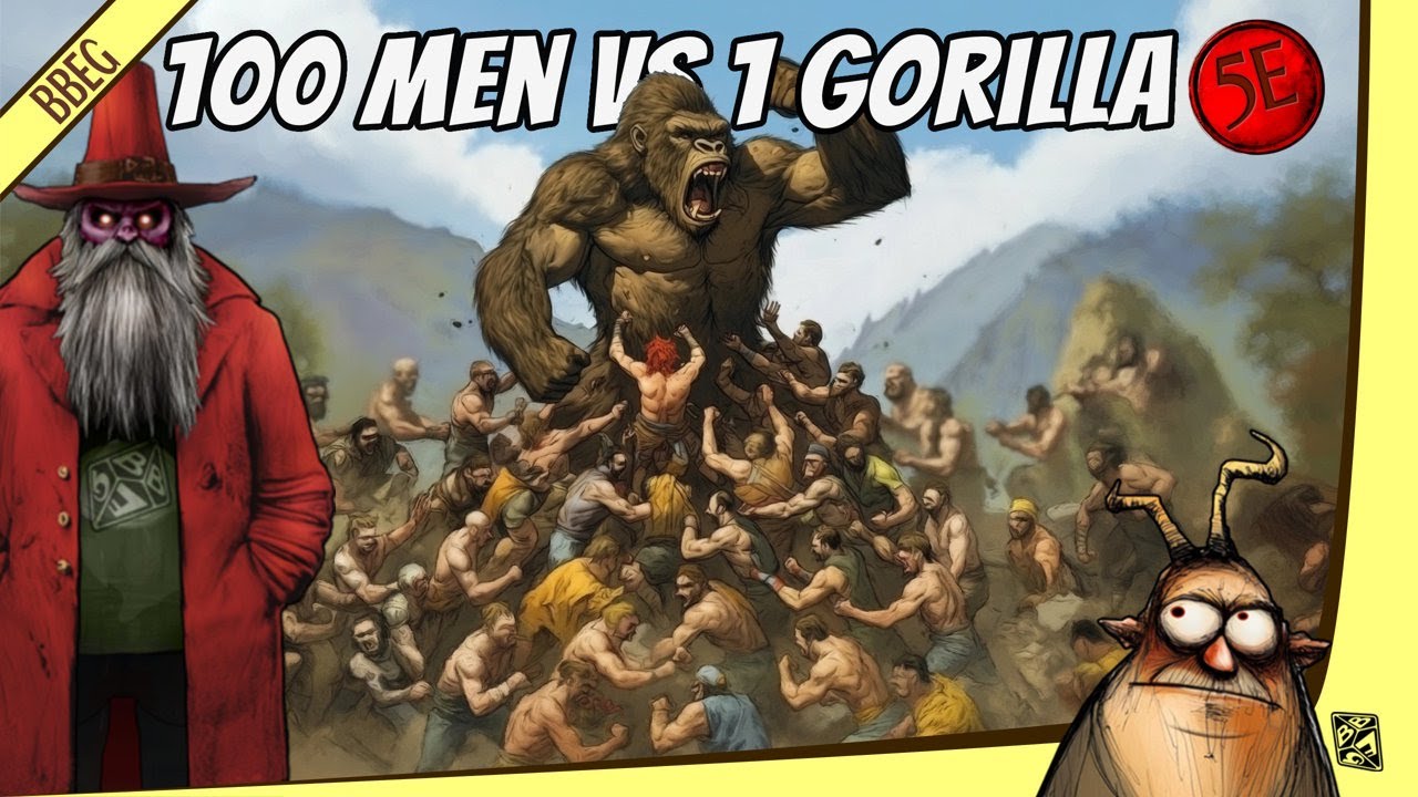 100 Men vs 1 Gorilla - Who Wins This D&D Battle Royale?