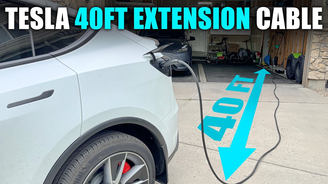 New Tesla Model Y Juniper 50Amp Extension Cable! #tesla #evdance