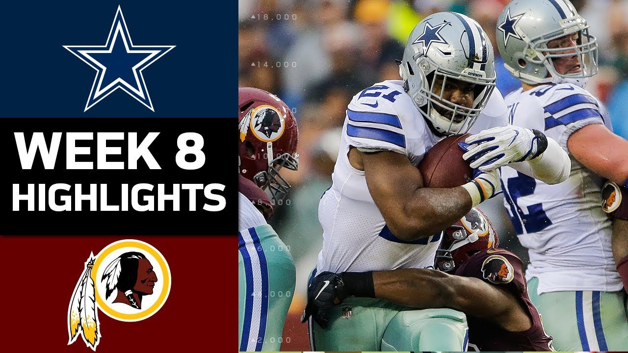 Cowboys vs. Redskins | NFL Week 8 Game Highlights