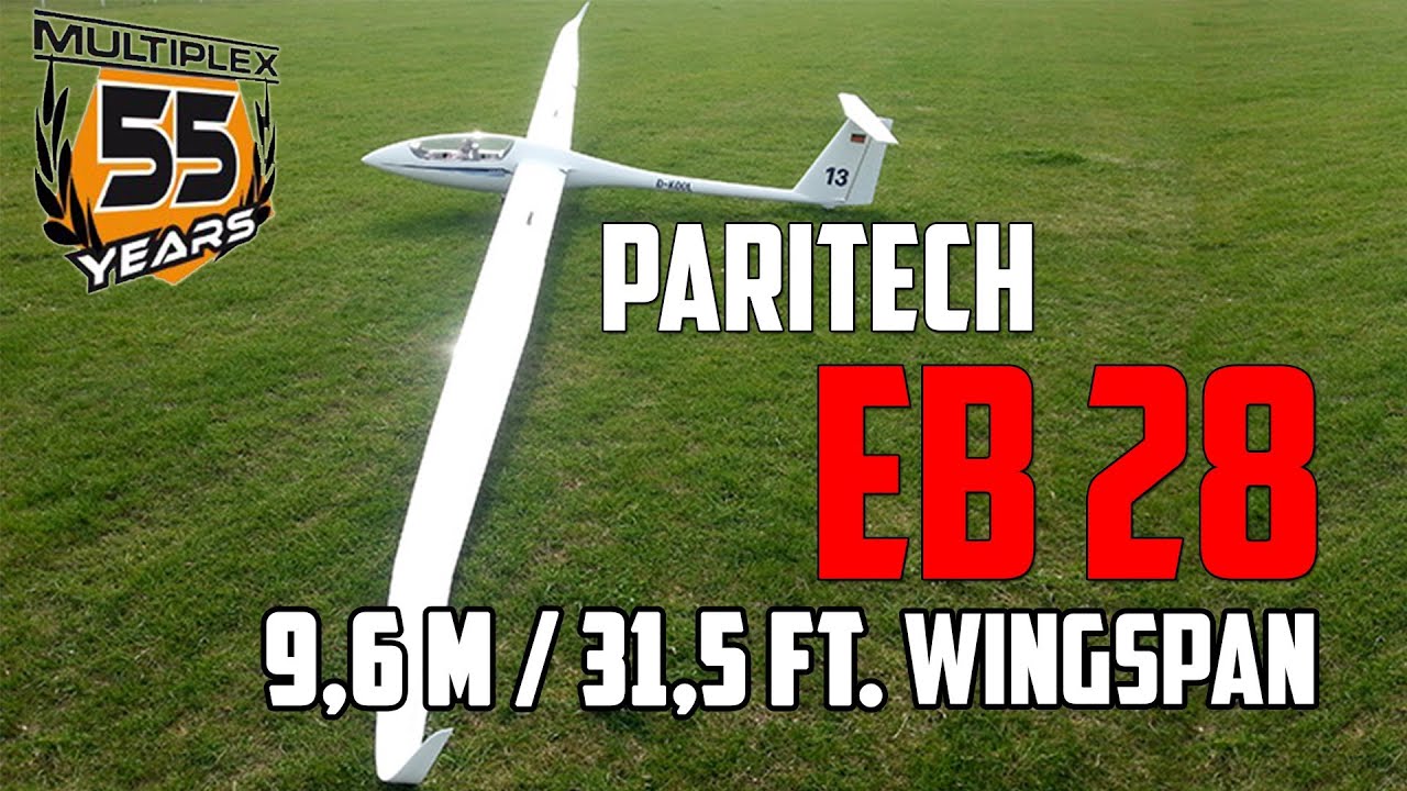 Paritech EB 28 Edition 1:2,95 scale (9,6m/31.5ft wingspan)--massive wing flex--MPX Jubiläums Airshow