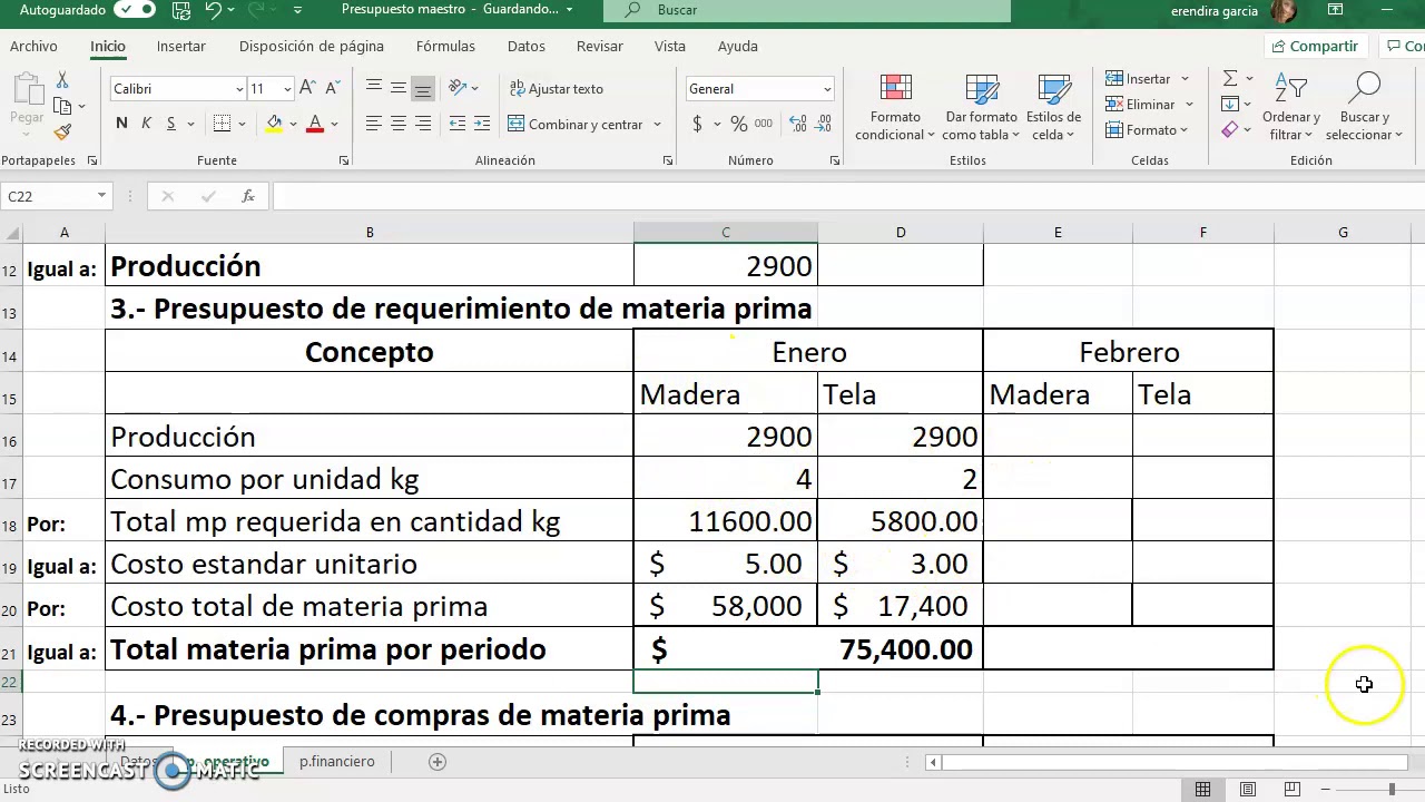 Presupuestos Operativos