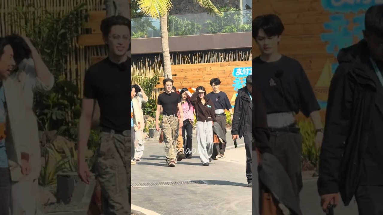 the inn's cast came outside #shenyue #shortsfeed #dylanwang #bailu