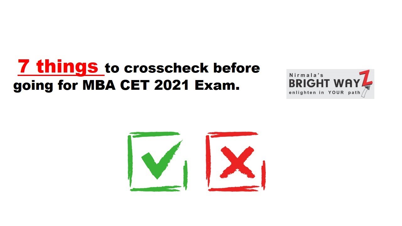 7 Things to carry to before going for MBA CET 2021.