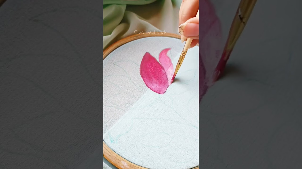 Fabric Painting | Saree Painting #fabricpainting #sareepainting #fabriccolours