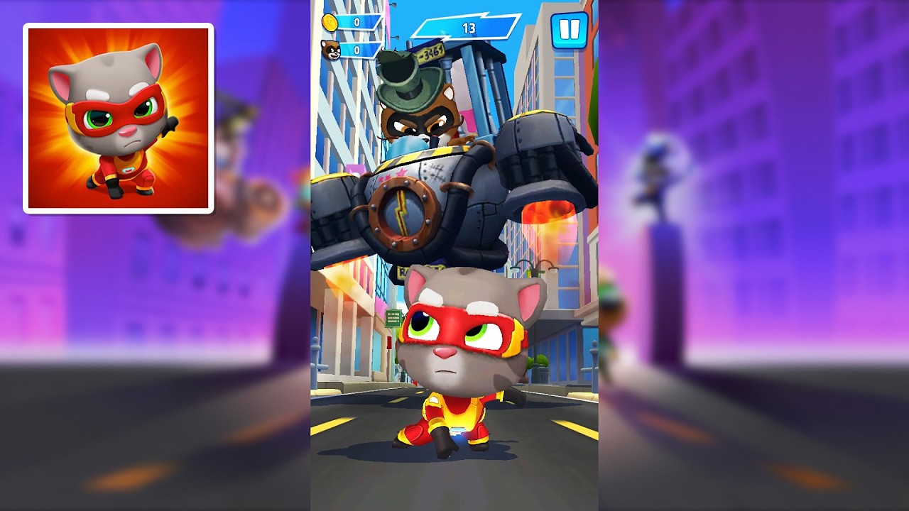 Talking Tom Hero Dash - Gameplay Showcase (Android, iOS)