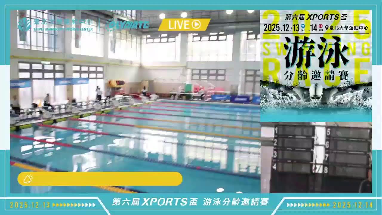第六屆 XPORTS盃游泳分齡邀請賽 Day1
