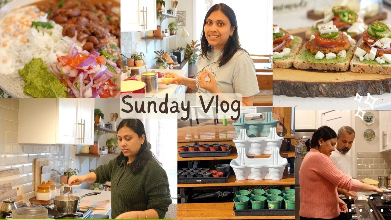 Sunday - Cafe style Sandwich , Vegetable Garden started , Nature walk , Breakfast to Dinner Vlog