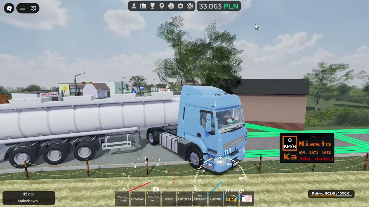 Gram w Polish Car Driving i jeżdżę jako trucker - Roblox
