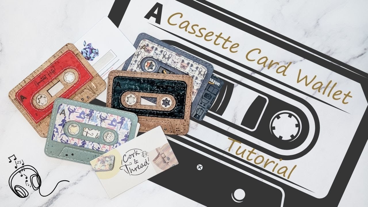 Cassette Card Wallet Tutorial | Cork and Thread