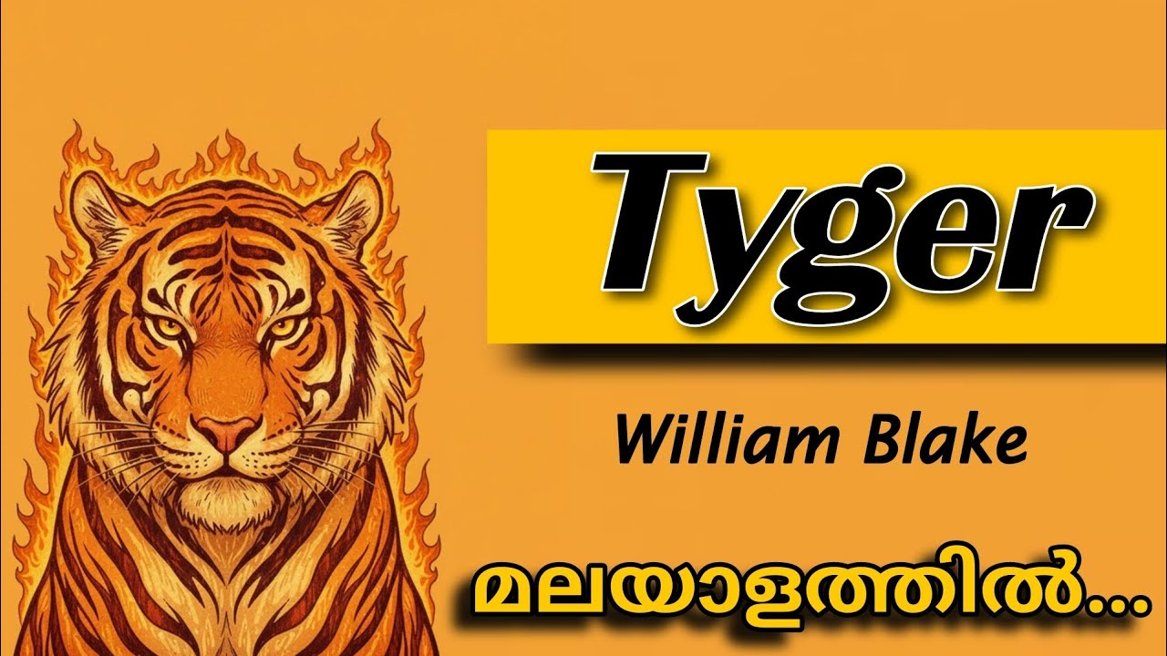 The Tyger by William Blake | Malayalam summary| explanation | poetic devices | FYUGP |
