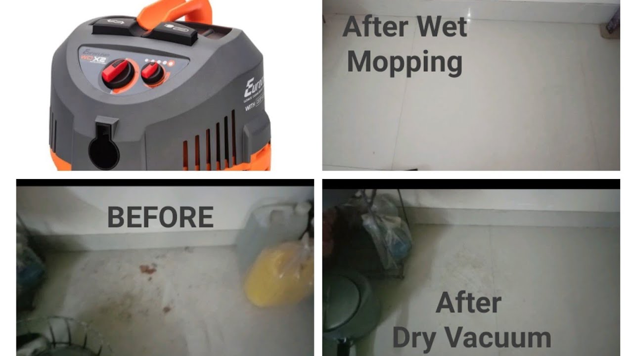 Wet Mopping demo, Eureka Forbes Euroclean WD X2-  Machine maintainance, Pros over AmazonBasics