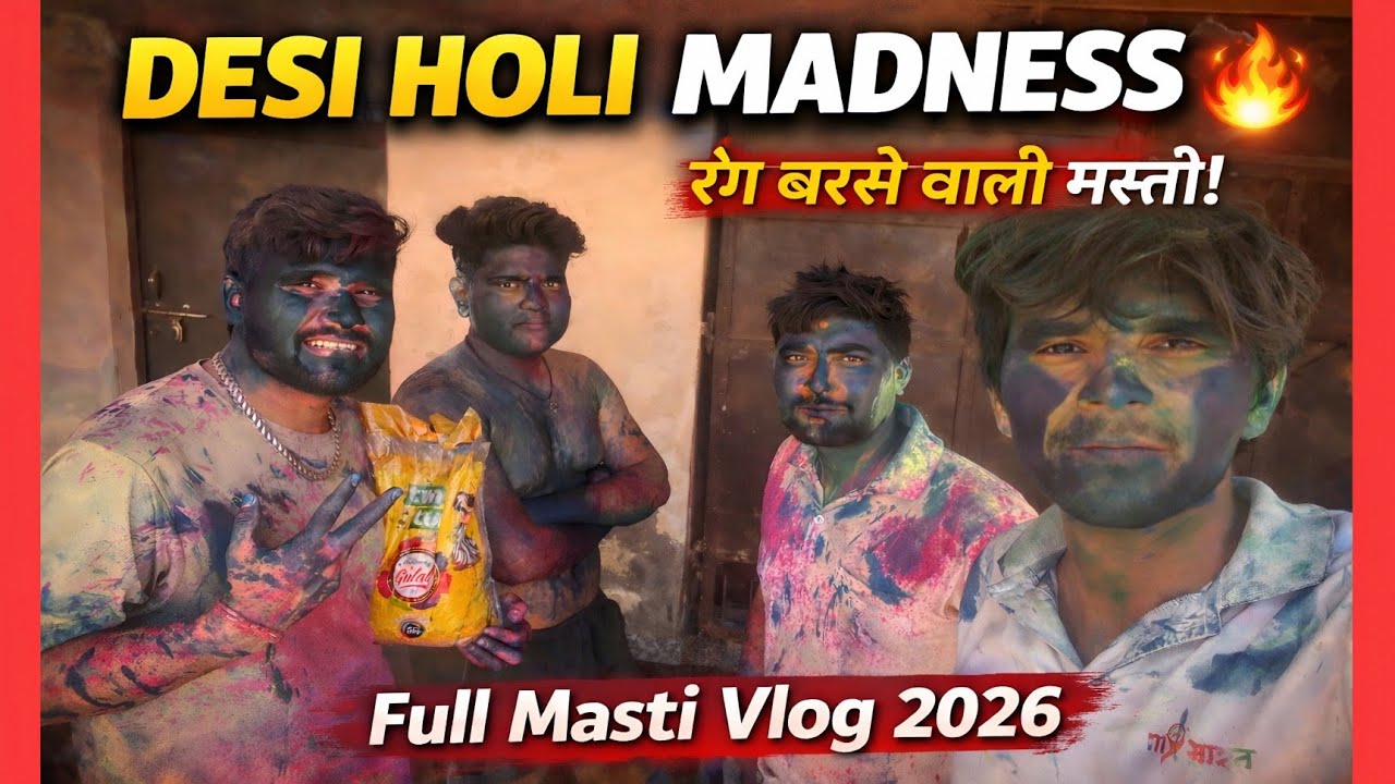 Desi Holi Vlog || Desi Holi Video || Holi Vlog #holi #vlog #holivlog 