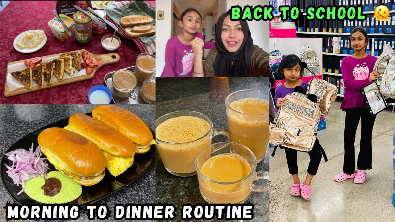Morning to Dinner Routine | Back to School Shopping with Kids 🏫 Busy life in Canada 🇨🇦