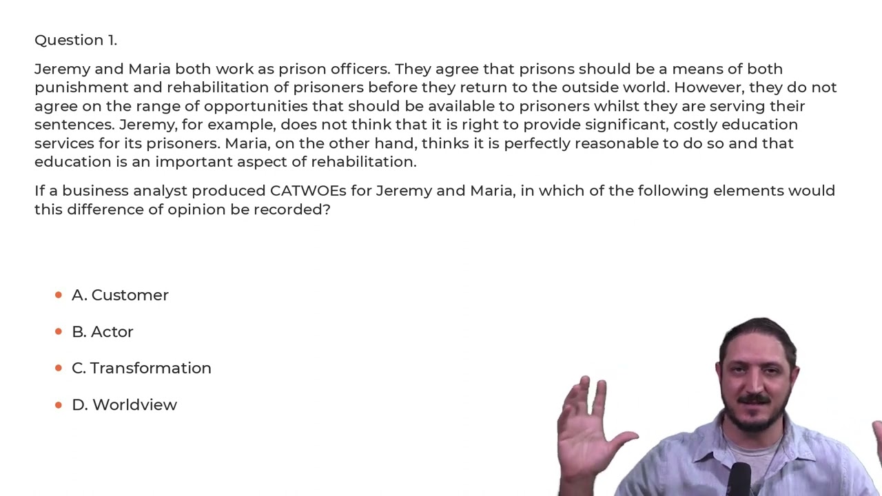 BCS Business Analysis Practice: Question 1 Sample Paper 1 Walkthrough