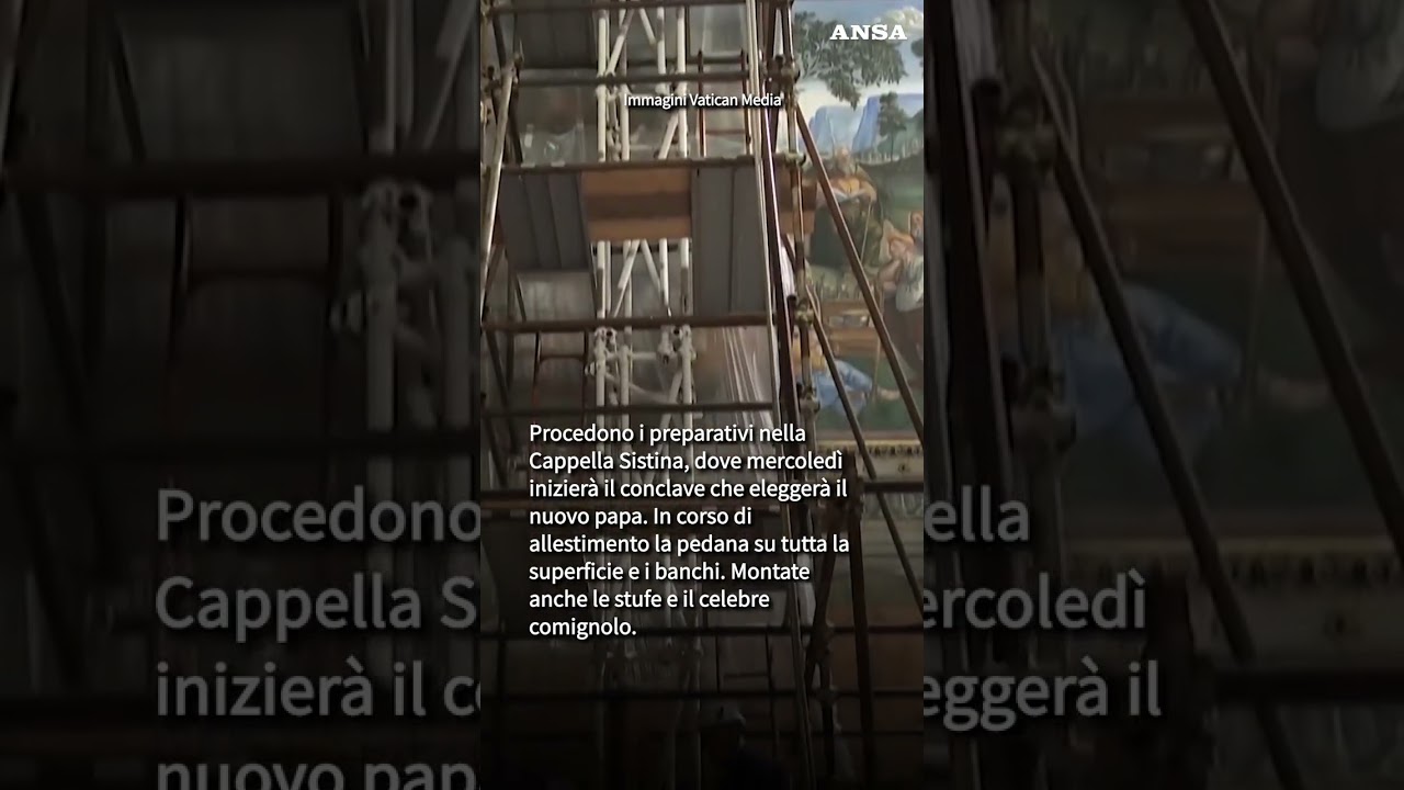 Pre-conclave, procede l'allestimento della Cappella Sistina #ansa