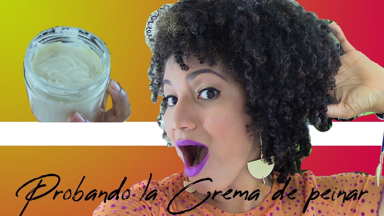 Crema de peinar casera para el cabello Afro  rizado. Pelo 3b, 3c, 4a, 4c