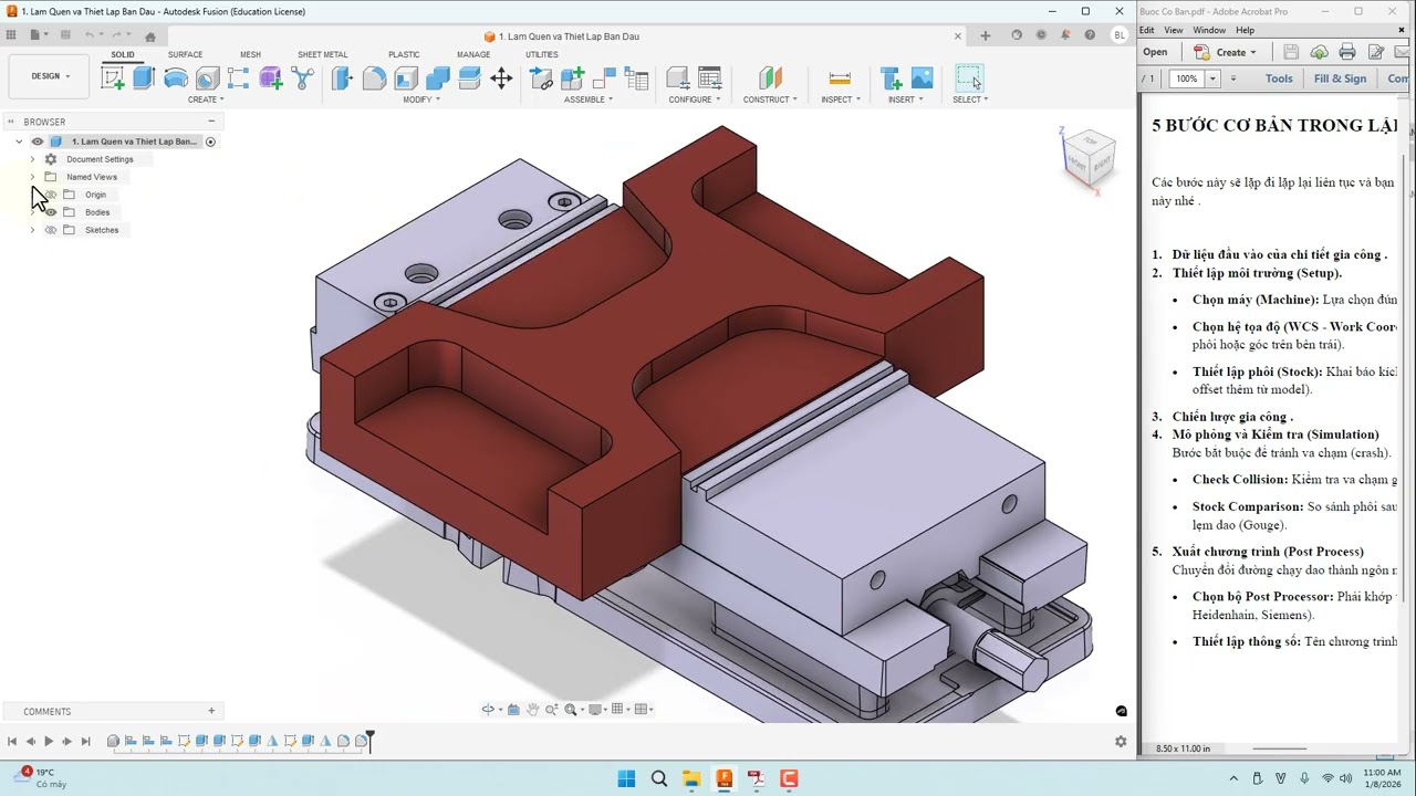 Bai 002 - Chuan bi File ban dau trong Fusion 360