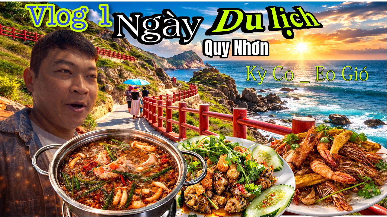 Vlog 1 ngày du lịch Quy Nhơn Kỳ Co _ Eo Gió, ăn chơi tất tần tật quá rẻ, đánh giá 5 ⭐️ ⭐️⭐️⭐️⭐️