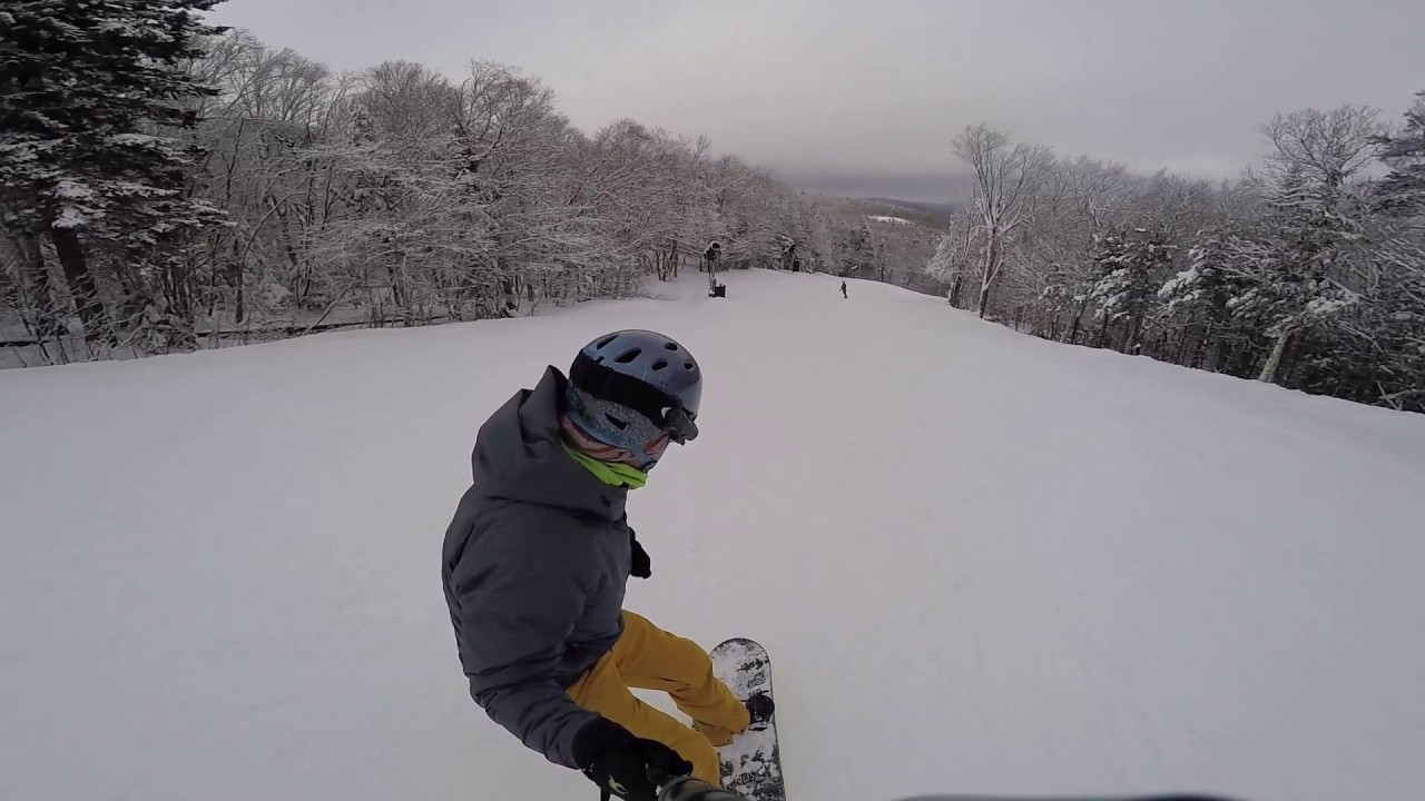 Snowboarding Mount Snow VT Sean 2017 Lib Tech Cygnus