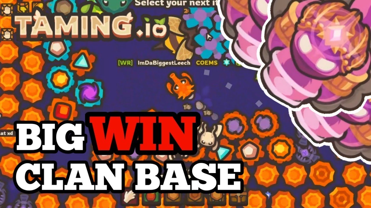 Taming.io - WIN CLAN BASE HS - BIG CLAN WARS