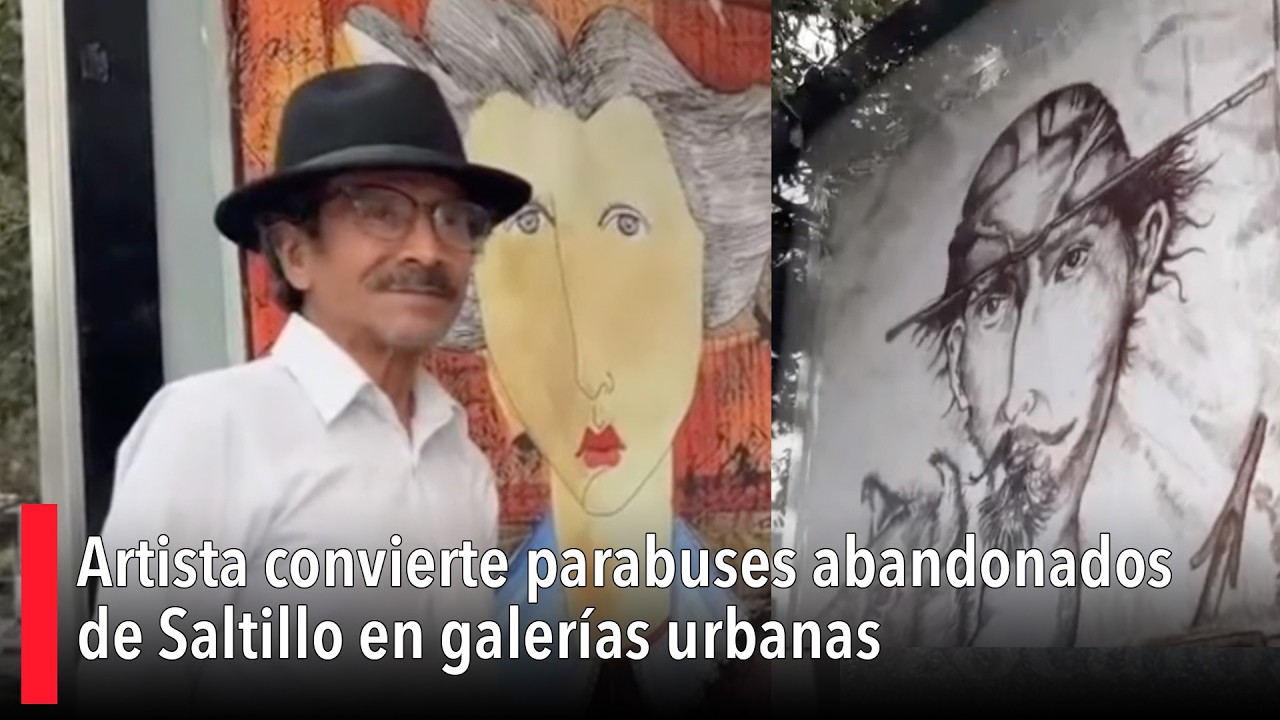 Artista convierte parabuses abandonados de Saltillo en galerías urbanas