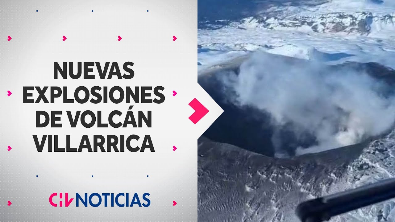 ALERTA AMARILLA en regiones de La Araucanía y Los Ríos por pulsos eruptivos en volcán Villarrica