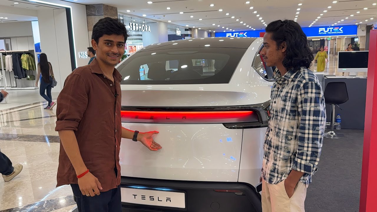 Gifting new tesla to my friend 😍 shocking reaction 