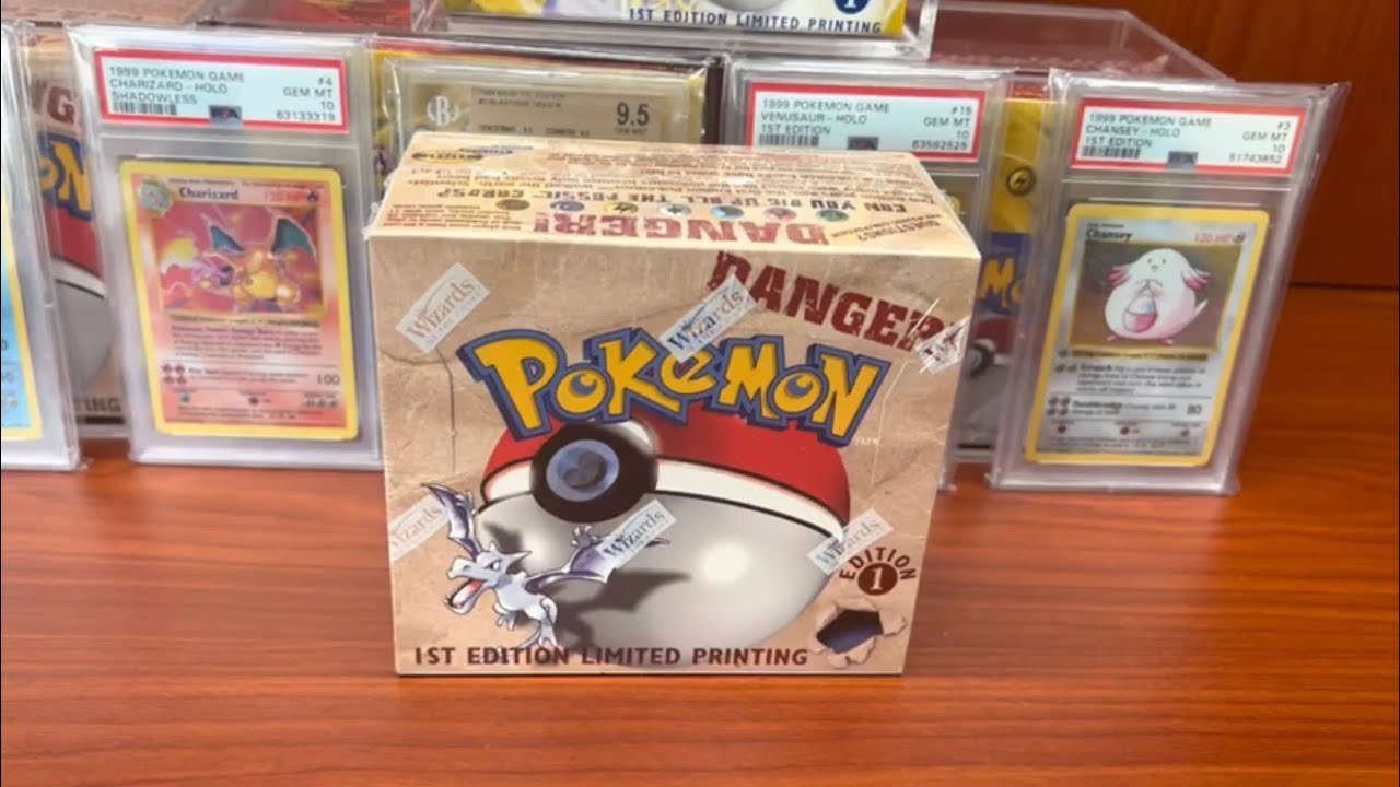 Открытие коробки с бустерами Pokemon за 10 000 долларов | Fossil, 1-е издание, 1999 г.