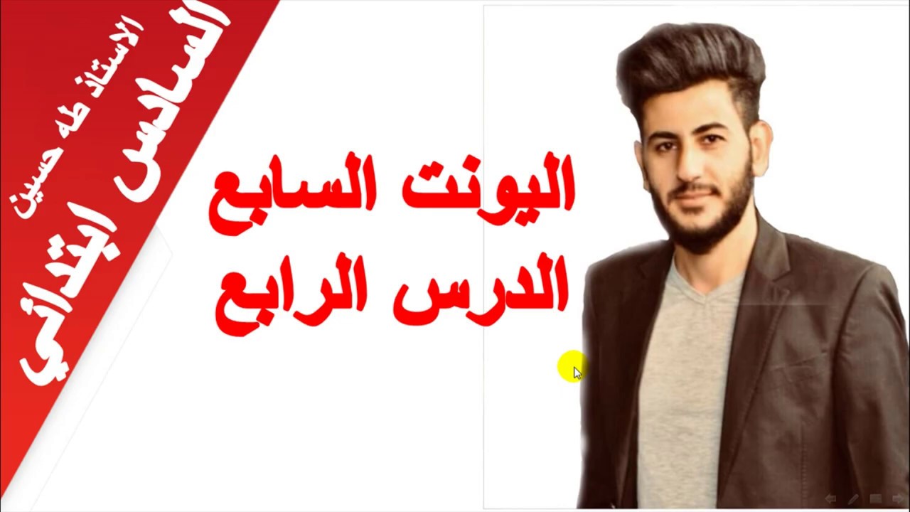 السادس ابتدائي/ اليونت السابع الدرس الرابع/ اي الوظائف/ الاستاذ طه حسينن