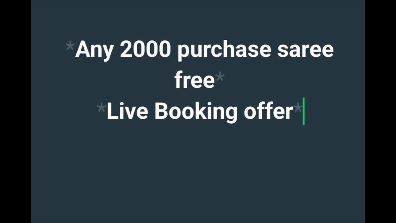 🔥Marriage season Damaka sale 🔥Any 2000 purchase Maggam blouse free 🔥Live booking offer 🔥