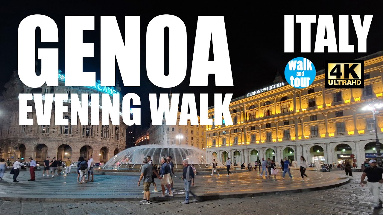 Genoa - Walking in the Evening in 4K UHD (60 fps)
