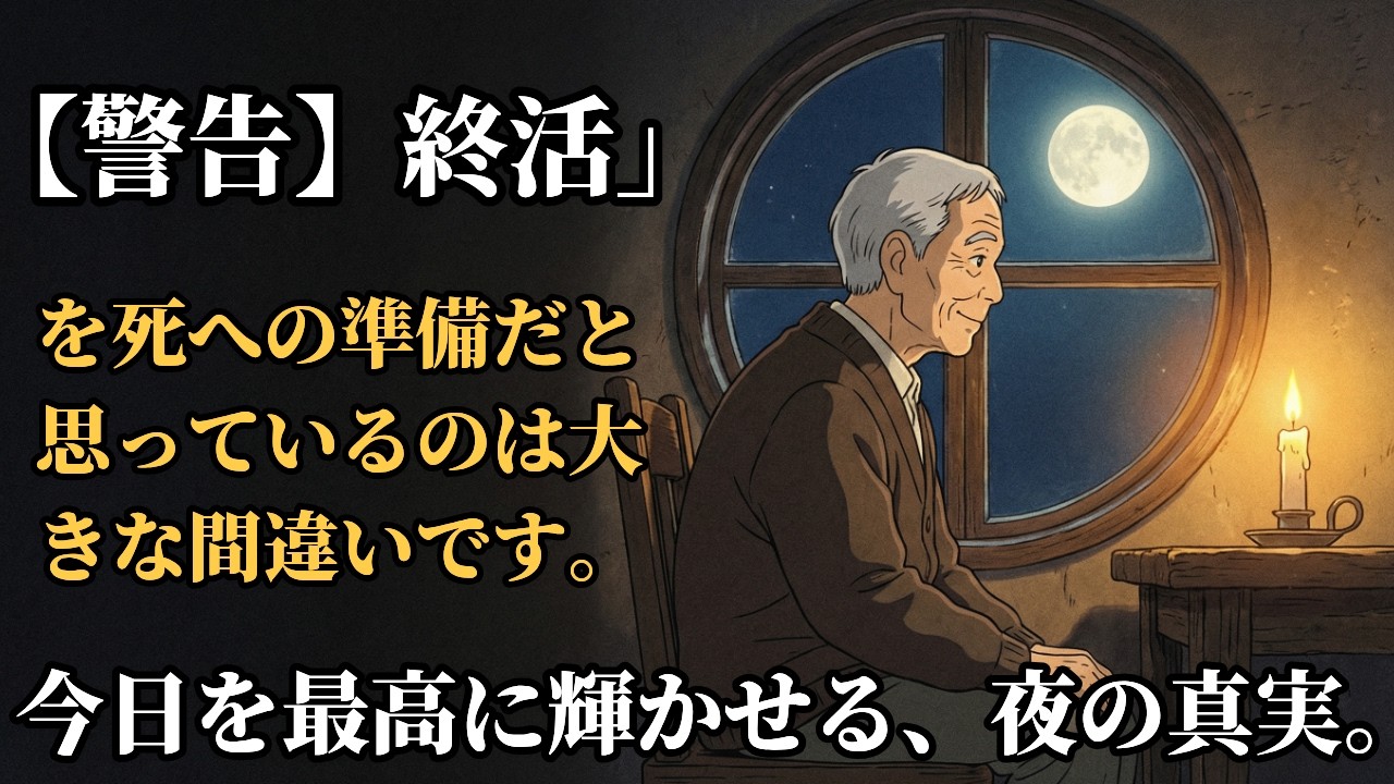 【警告】「終活」を死への準備だと思っているのは大きな間違いです。今日を最高に輝かせる“夜의真実”。