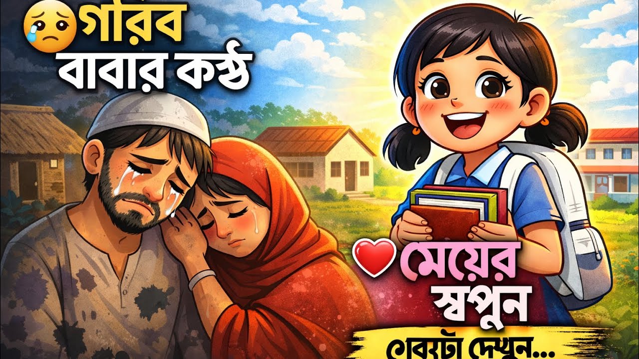 বাবার ভালোবাসায় বদলে গেল মেয়ের জীবন# Bangla Moral Cartoon#animation 