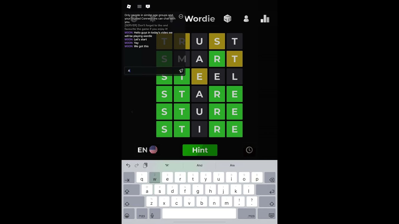 Playing wordle (fun) kinda