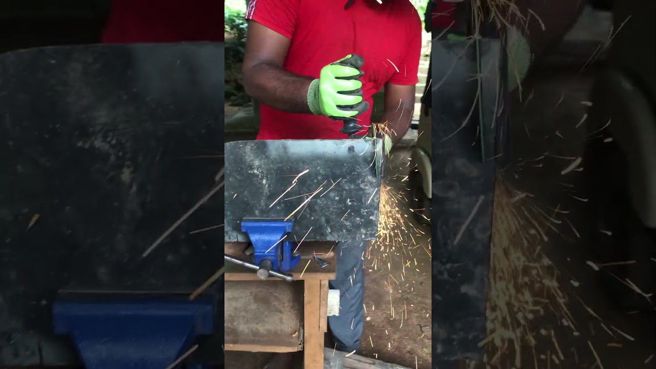Cutting Metal Fast with Angle Grinder &ndash; Sparks Fly!