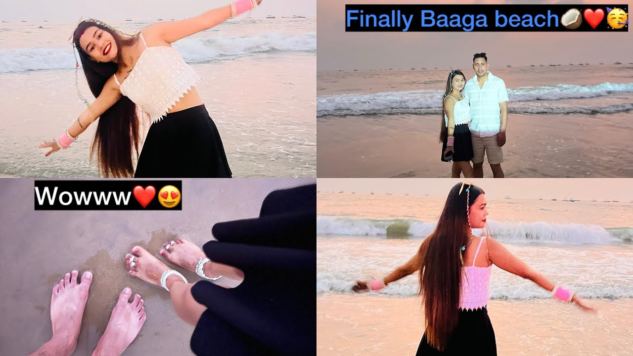 Goa trip first day🥳❤️hum gye baga beach🤭🫶Gao m kiya enjoy🤗#vlog #goatrip 