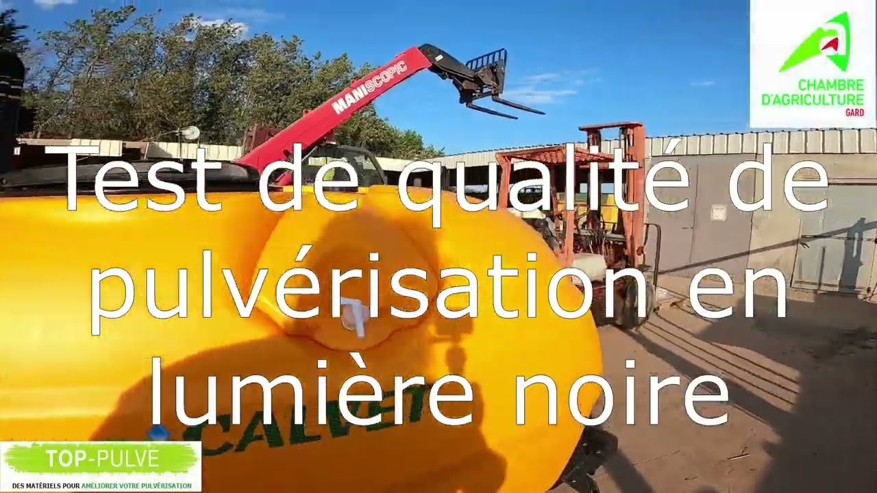CALVET - Test pulvérisation lumière noire