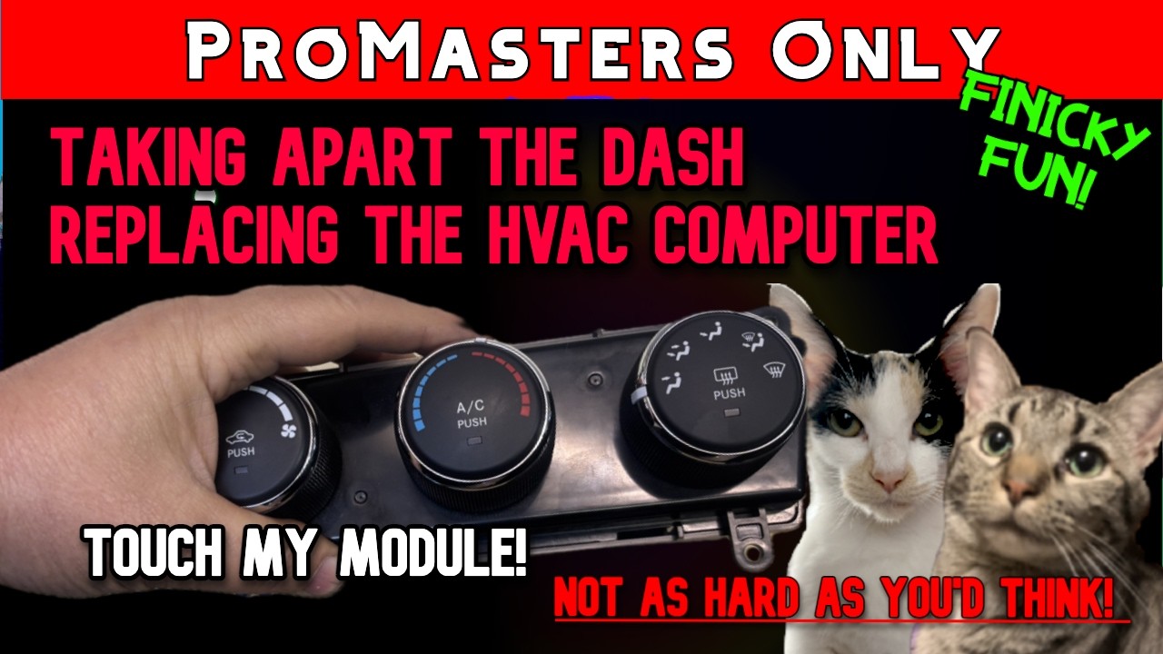 Ram Promaster 2014-2021: Снятие приборной панели, замена системы отопления и кондиционирования, р...
