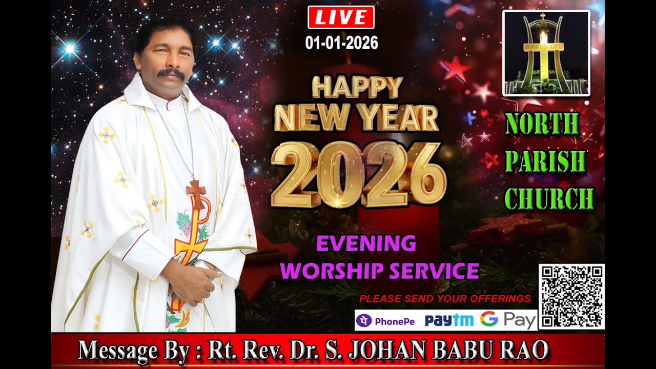 NORTH PARISH CHURCH - 01-01-2026  -  NEW YEAR - EVENING WORSHIP SERVICE